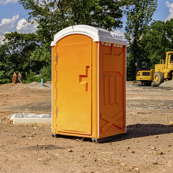 can i customize the exterior of the porta potties with my event logo or branding in Gibbsville